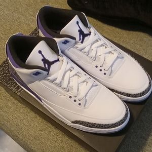 JORDAN 3 RETRO IRIS, 2 SIZES 13 & 14